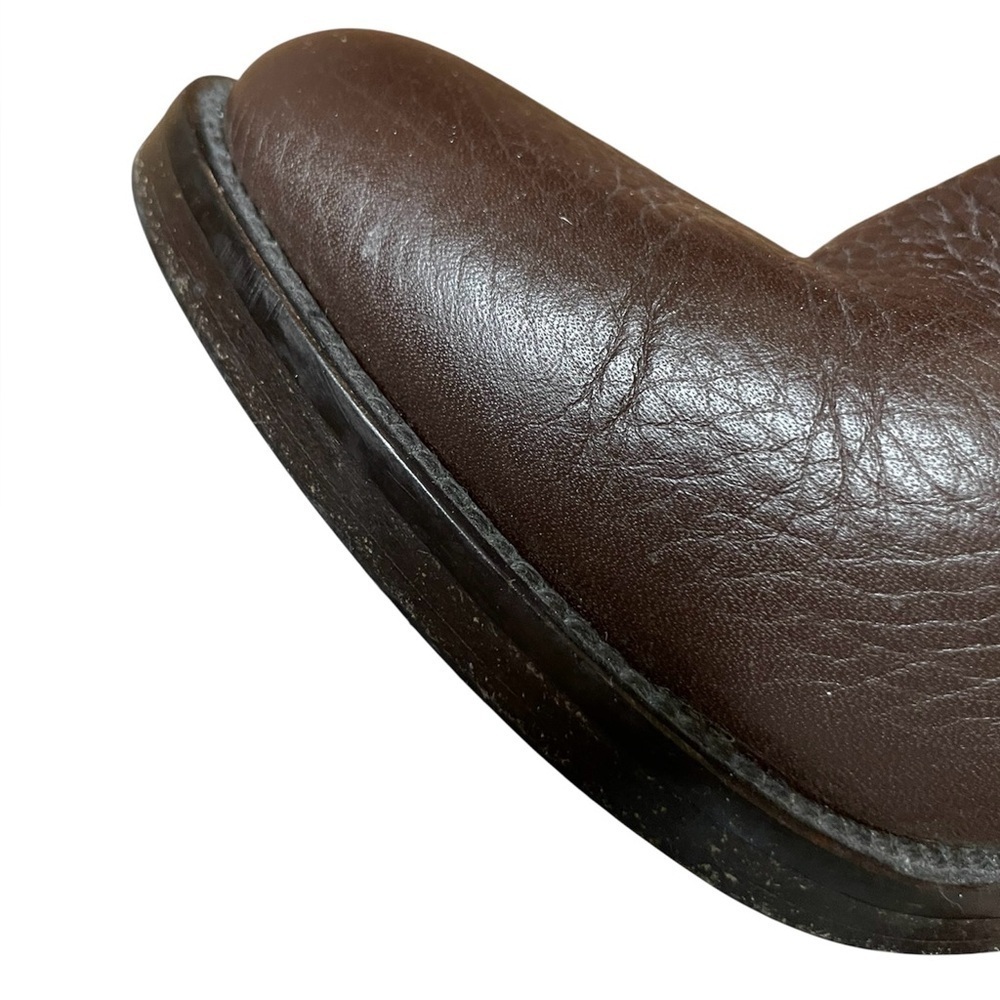 Aquatalia Beryl Brown Pebbled Leather Heeled Boots Size 7 1/2 Made In Italy - Picture 5 of 13